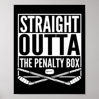 Räcker Rakt Ur Straffboxen Hockeyspelare Present Poster