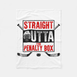 Räcker Rakt Ur Straffboxen Rolig Ishockey Pl Fleecefilt
