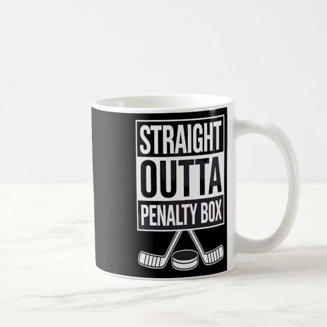Räcker Rakt Ur Straffboxen Roligt Hockey Meme Paro Kaffemugg (Höger)