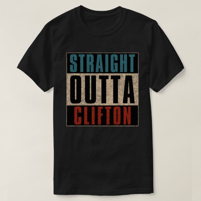 Räcker rakt ut Clifton New Jersey NJ T Shirt (Design framsida)