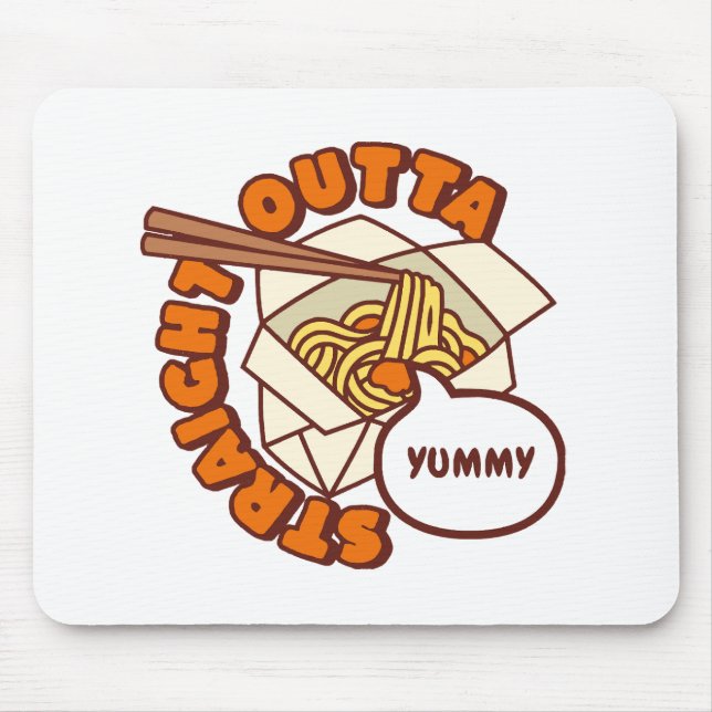 Räcker rakt ut från läckra Ramen nudlar Musmatta (Framsidan)