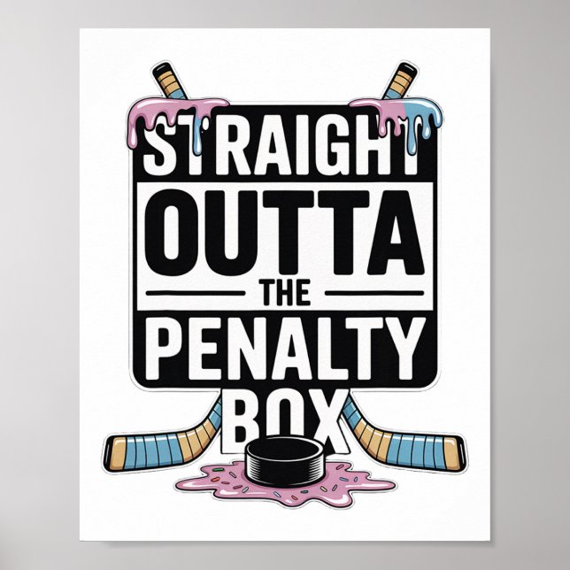 Räcker rakt ut ur straffboxen Glass Drip Ice  Poster (Framsidan)
