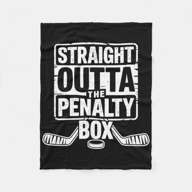 Räcker Rakt Ut Ur Straffboxen Hockeyspelare  Fleecefilt (Framsidan)