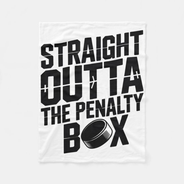 Räcker rakt ut ur Straffboxen Rolig Hockey Is Ri Fleecefilt (Framsidan)