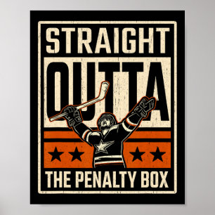 Räcker Rakt Ut Ur Straffboxen Rolig Hockey Målvakt Poster