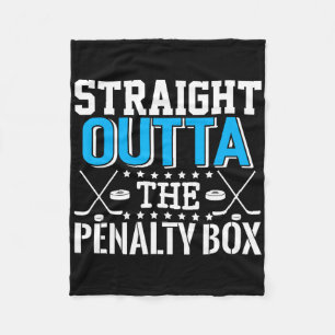Räcker Rakt Ut Ur Straffboxen Rolig Hockeyspelare Fleecefilt