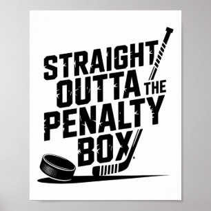 Räcker Rakt Ut Ur Straffboxen Roligt Humor Hockey Poster
