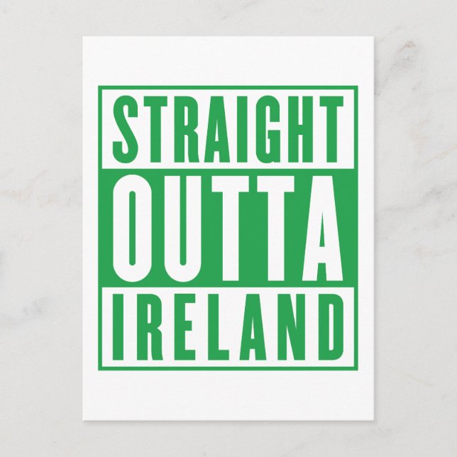 Räcker rätt från Irland St. Patricks Day Irländsk Vykort (Framsida)