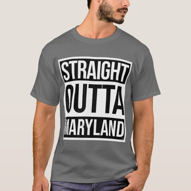Räcker rätt ut från Maryland T Shirt (Framsida)