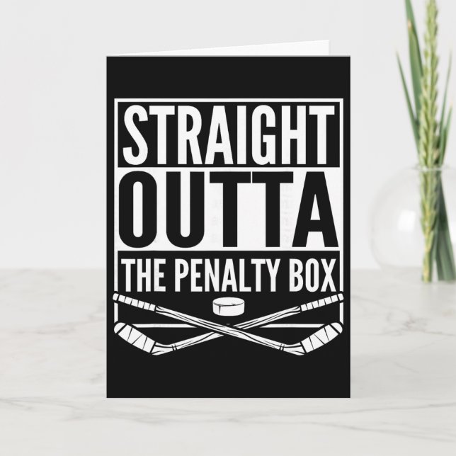 Räcker rätt ut från Straffboxen Hockeyspelareprese Kort (Framsida)