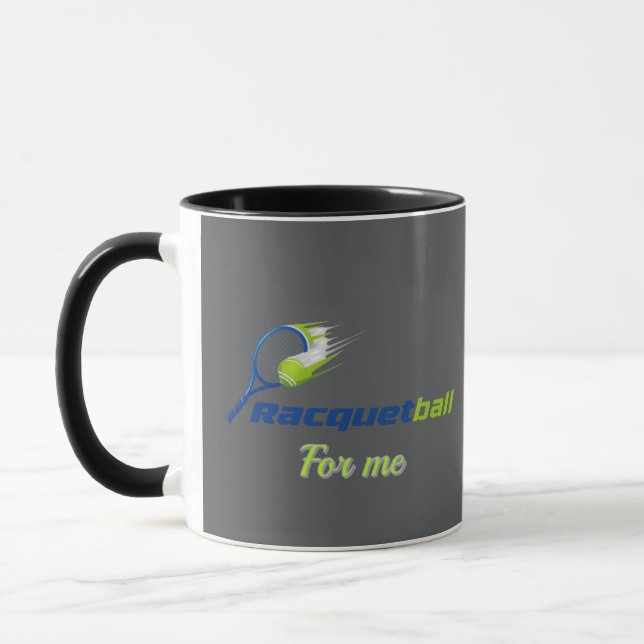 Racket Ball Logotyp Mugg – Sportig Energikopp (Vänster)