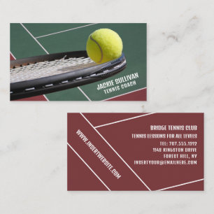 Racket & Boll, tennis Player/Coach/Instructor Visitkort
