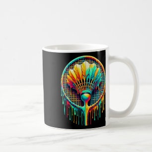 Racket Färgton Badminton Player-knappar Kaffemugg