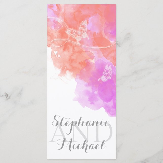 Racket för korallorkefärgad vattenfärgsfjäril program (Framsida)