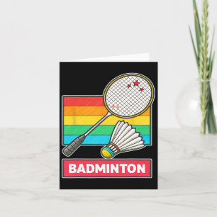Racket och skytteln Retro Stil Badminton Kort