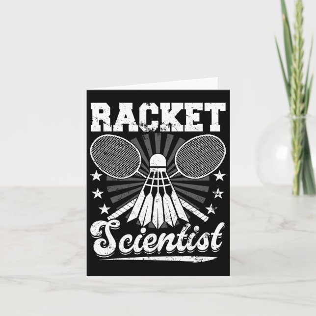 Racket Scientist - Badminton Player Idrottsman Shu Kort (Framsida)
