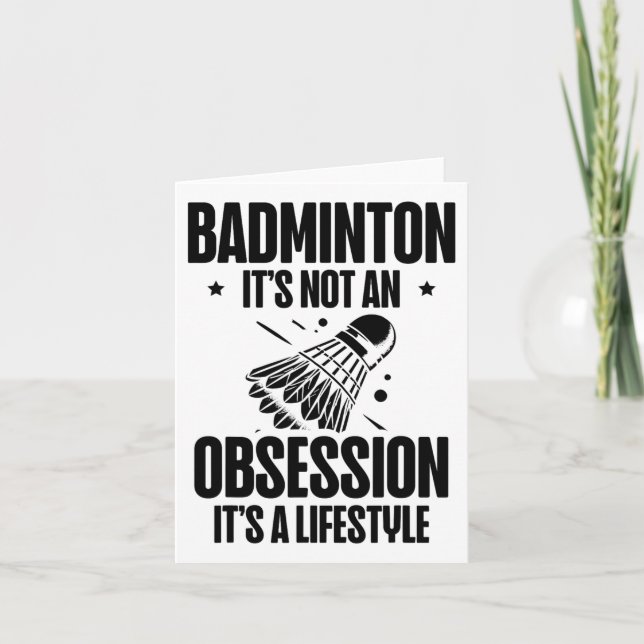 Racket Scientist Shuttle Badminton Player Kort (Framsida)