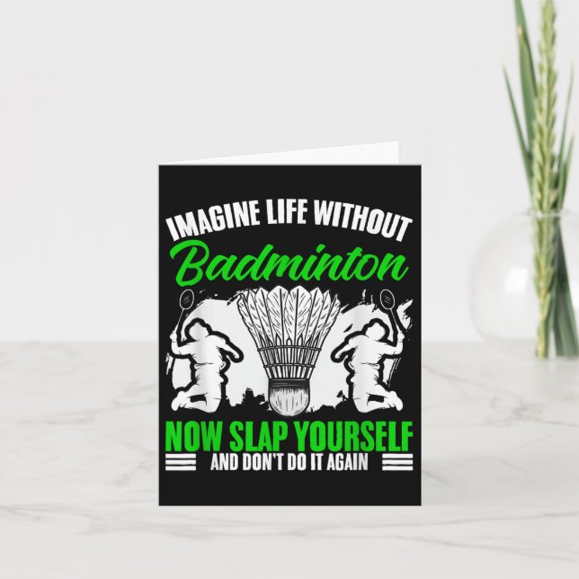 Racket Shuttle Sport Hobby Life without Badminton Kort (Framsida)