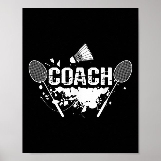 Racket Smash Shuttle Coach Badminton  Poster (Framsidan)