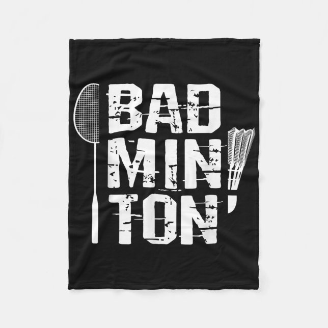 Racket Smash Shuttle Spelare Badminton  Fleecefilt (Framsidan)