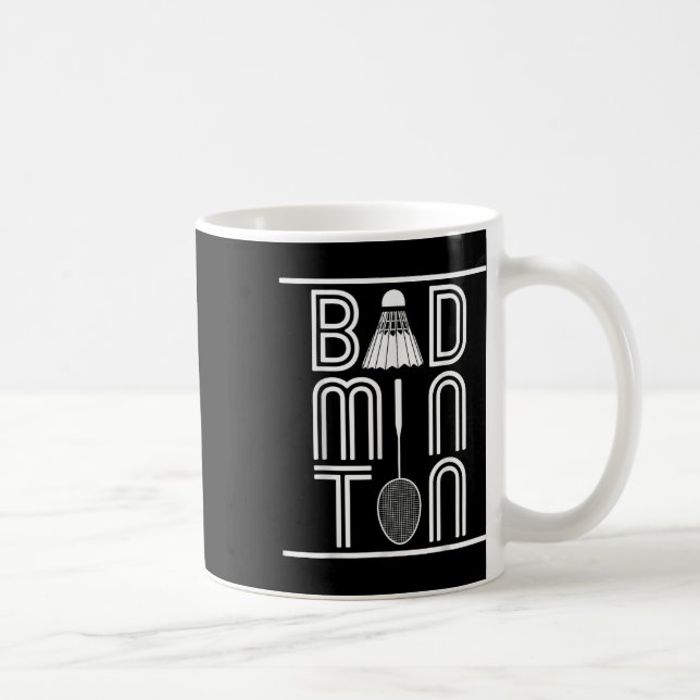 Racket Smash Shuttle Spelare Badminton  Kaffemugg (Höger)