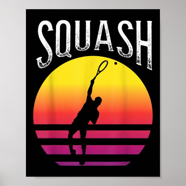 Racket Squash Boll Squash Bana Badminton  Poster (Framsidan)