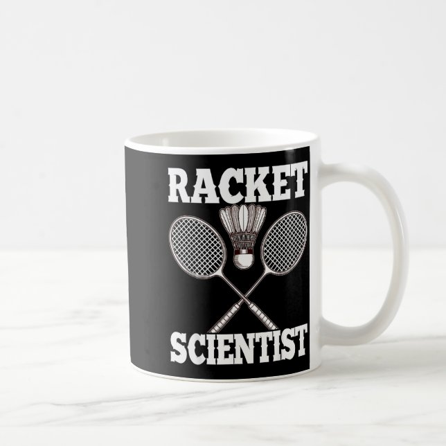 Racketforskare Rolig Badminton  Kaffemugg (Höger)