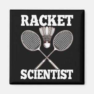 Racketforskare Rolig Badminton Magnet