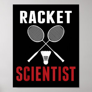 Racketforskare Rollig Badminton Mamma Pappa Poster