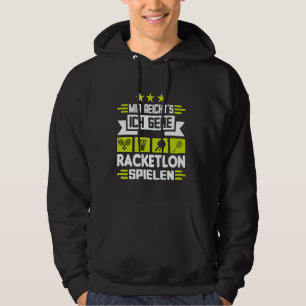 Racketlon Turnering Sport Fyra Discipliner Mästare Hoodie