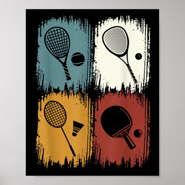 Racketlon, Turneringssport Med 4 Discipliner  Poster (Framsidan)