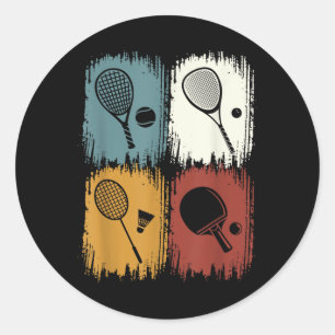 Racketlon, Turneringssport Med 4 Discipliner Runt Klistermärke