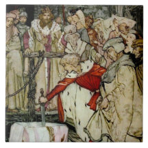 Rackham Sword i Stone Kung Arthur Tile