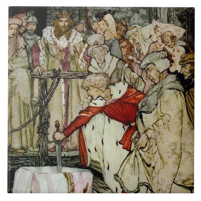 Rackham Sword i Stone Kung Arthur Tile Kakelplatta (Framsidan)