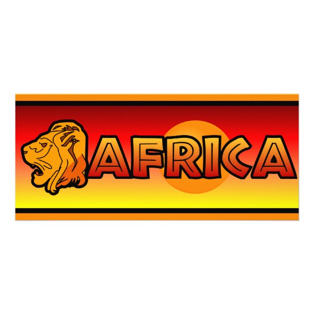 Rackkort för afrika reklamkort (Framsidan)