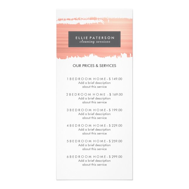 Rackkort för anpassadets tjänstmeny reklamkort (Framsidan)