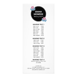 Rackkort för Blommigt elegant av krans Reklamkort