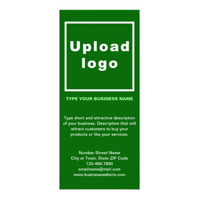 Rackkort för Business Grönt Reklamkort (Framsidan)