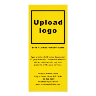 Rackkort för Business Gult Reklamkort