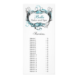 Rackkort för chic aqua, Black and white Services Reklamkort