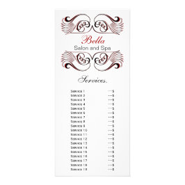 Rackkort för chic, rött, svartvitt reklamkort