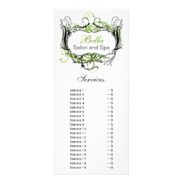 Rackkort för chicens grönt, svartvita tjänster reklamkort