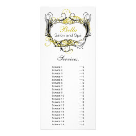 Rackkort för chicens gult, svartvita tjänster reklamkort