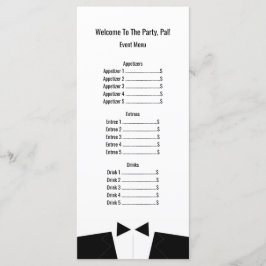 Rackkort för händelsemeny i Bröllop eller Formell Meny