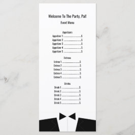 Rackkort för händelsemeny i Bröllop eller Formell Meny