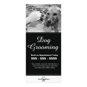 Rackkort för hund-grooming - anpassningsbart reklamkort