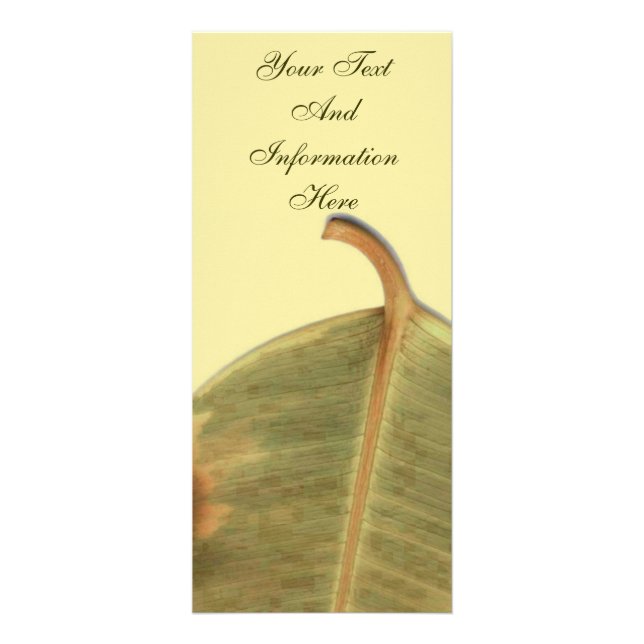 Rackkort för Lämna av grönt Reklamkort (Framsidan)