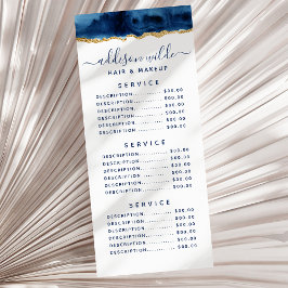 Rackkort för marin blått och Guld Reklamkort