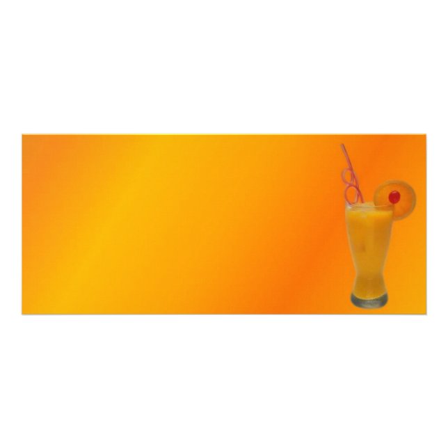 Rackkort för orange Juice Reklamkort (Framsidan)