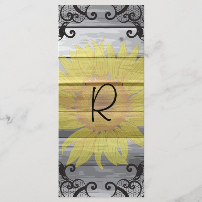 Rackkort för programmet för insamling av solblommo program (Framsida)